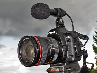 Canon EOS 5D Mark II mit Mikrofon