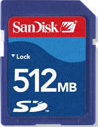 Speicherkarte SanDisk 512 MB