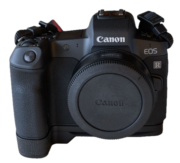 EOS R Body mit dem Meike Griff