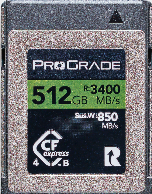 Für die R5 Mk II habe ich eine CFExpress Karte von ProGrade mit 512 GB gewählt