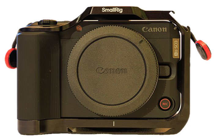 Smallrig Camera Cage an der R50V montiert