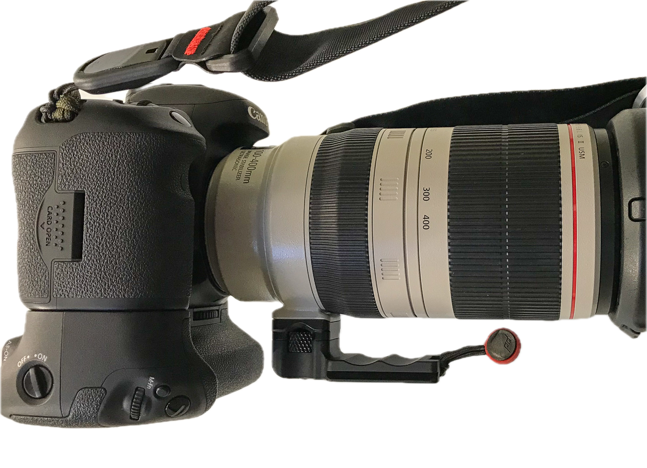 Einziger Nachteil: Der Fu&szlig; ist schwarz und nicht wei&szlig; wie das Objektiv