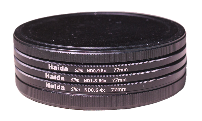 Haida Schraubfilter-Set mit ND0.6 (4x), ND0.9 (8x), und ND1.8 (64x) mit 77 mm Filterdurchmesser